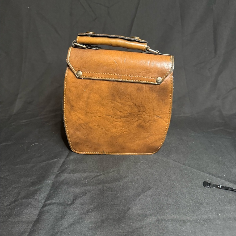 Brown vintage Leather handbag Bag - Picture 8 of 9